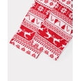 thumbnail image 7 of PatPat Christmas Pajamas Family Matching Toddler Girls Boys Cardigan Long Sleeve Button Down 2 Piece Top & Pants PJs Set Fair Isle Holiday Sleepwear with Socks, Red, 3-4Y, 7 of 7