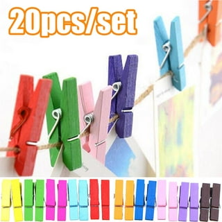 Mini Clothespins, Mini Clothes Pins for Photo Natural Wooden Small Picture  Clips for Crafts 1 Inch 50 Pcs Tiny Pegs with Jute Twine String Decorative  Wood Clips for Wall Hanging Pictures 