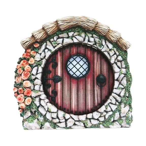 Fairy Gate, Elf Door Entrance | Garden Fairy Gate, Wooden Fairy Garden Art Doors for Garden Patio Decoration Fairy Tree House