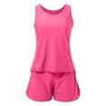 thumbnail image 5 of JAJAHO Tankini Swimsuits For Women 2 Piece Solid Color Swimwear Tank Top With High Waisted Swim Shorts Bottoms Trendy Beachwear, 5 of 5