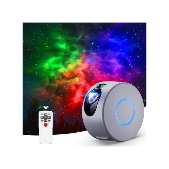 Remote Control LED Smart Projector Light Multicolour,Star Night Light Projector with Remote Control LED Nebula Galaxy Projector for Baby Adults Bedroom/Theater/Game Rooms/Party Grey