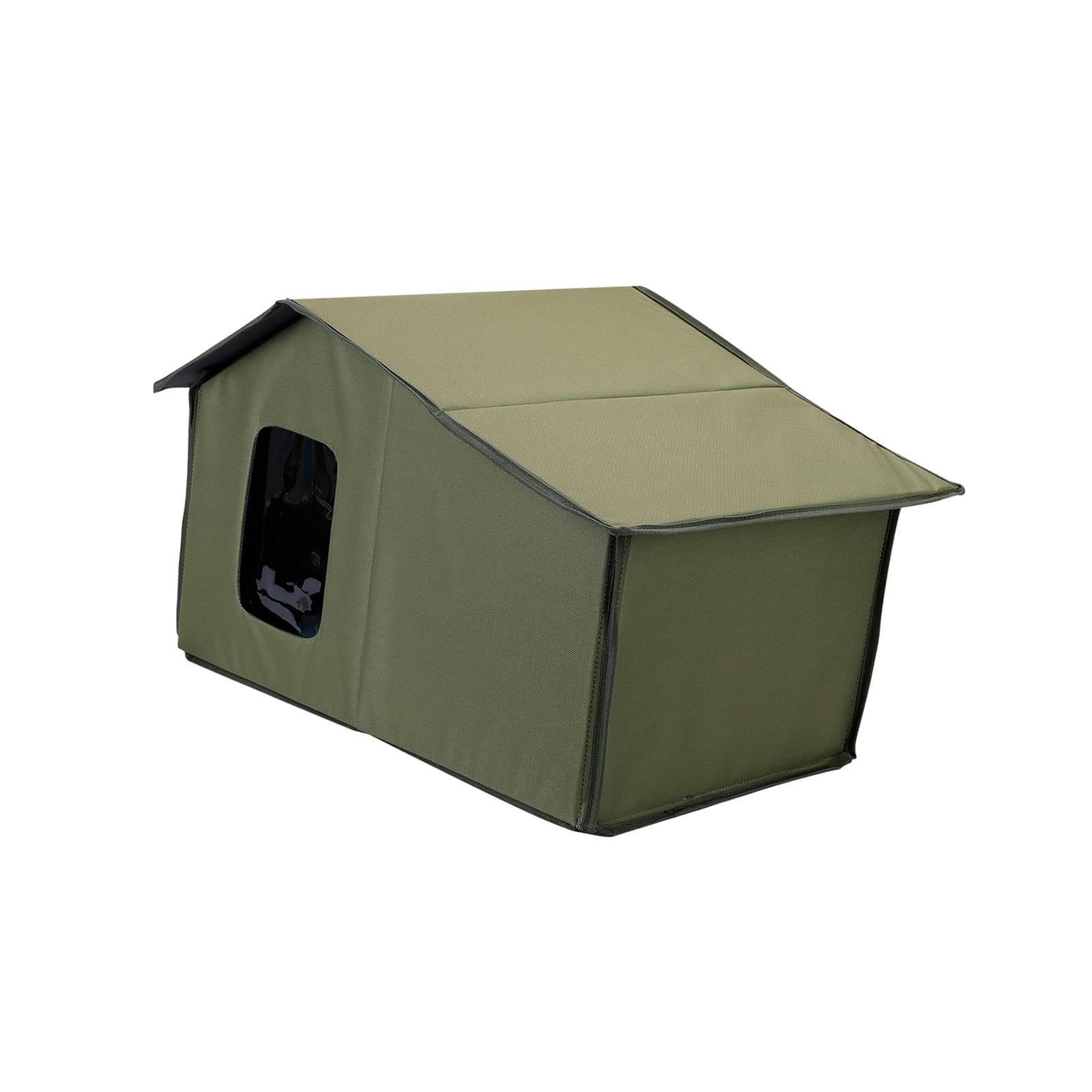 Stray Cats Shelter, Outdoor Cat House Weatherproof,Collapsible Outside Feral Cats House Winter,Animal Tent Tent Bed Anti-Slip Kitten Cave for Feral Cats Dog Puppy