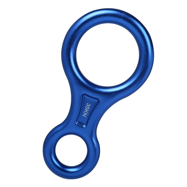 koolsoo 35kN Descender Aluminum Alloy Heavy Duty Downhill Rock Climbing Blue