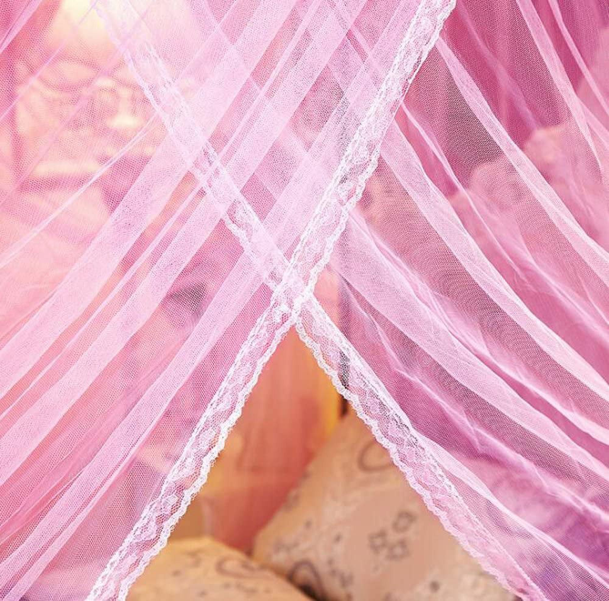 Visland Mosquito Net, 4 Corner Post Bed Canopy, Quick and Easy Installation for King Size Beds Large Queen Size Bed Curtain
