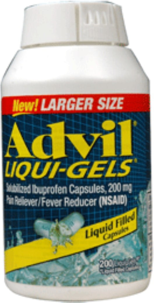 Advil 200 mg LiquiGels 200 ea (Pack of 2)