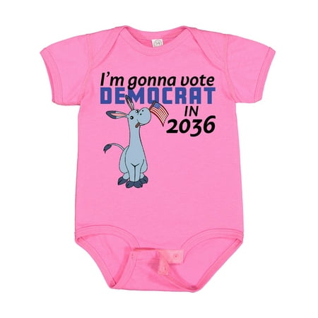 

Inktastic I m Gonna Vote Democrat in 2036 Gift Baby Boy or Baby Girl Bodysuit