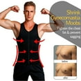 thumbnail image 4 of Lilvigor Mens Neoprene Slimming Body Shaper Vest Compression Sauna Sweat Waist Trainer Corset Shapewear with Zipper for Weight Loss, 4 of 6