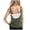 Army Green, variant on Women's Camisole Tank Top Open Back Yoga Backless Loose Fit Athletics Gym Undershirt,White,L