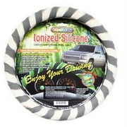 Cameleon Cover Zebra Gray Ionized New Silicone Gray Zebra Steering Wheel Cover