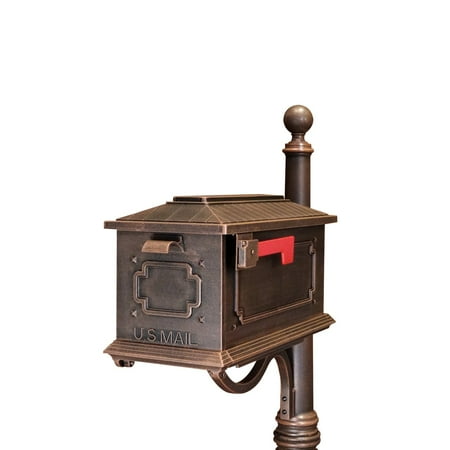 Bronze Oasis Drop Box - Special Lite Products Kingston Curbside Post Mount Mailbox