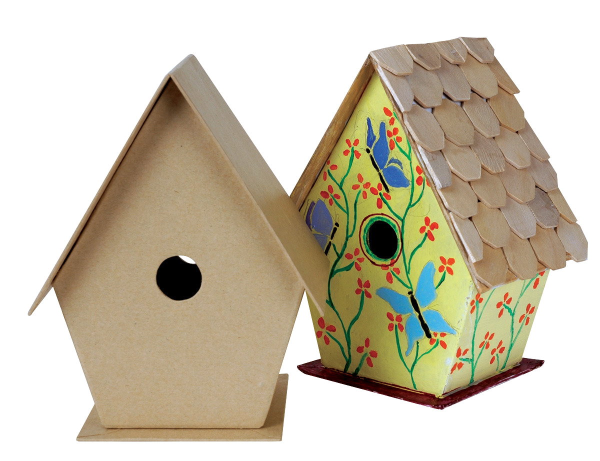 Creativity Street PapierMache Bird House, 6 X 4 X 31/2 in