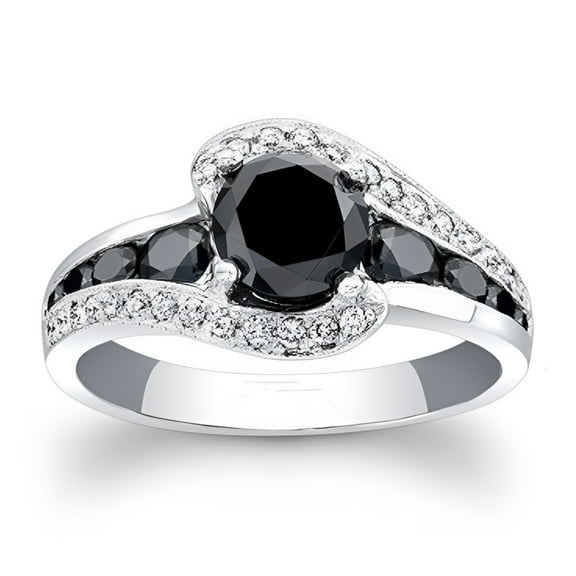 DESIGNICE Women's Black Onyx Engagement Ring
