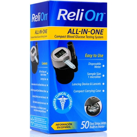 ReliOn All In One Compact Blood Glucose Testing System - Walmart.com