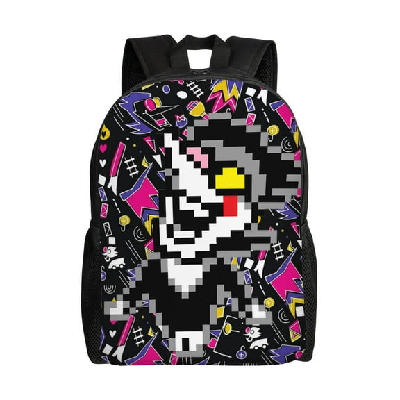 Spamton Deltarune Large Backpack Lightweight Laptop Bag Daypack Travel Backpack for Men Women