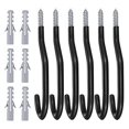 thumbnail image 1 of 6 ganchos para bicicletas para pared de garaje, ganchos de almacenamiento resistentes, para colgar bicicletas con revestimiento de PVC, para pared y techo, 1 of 3