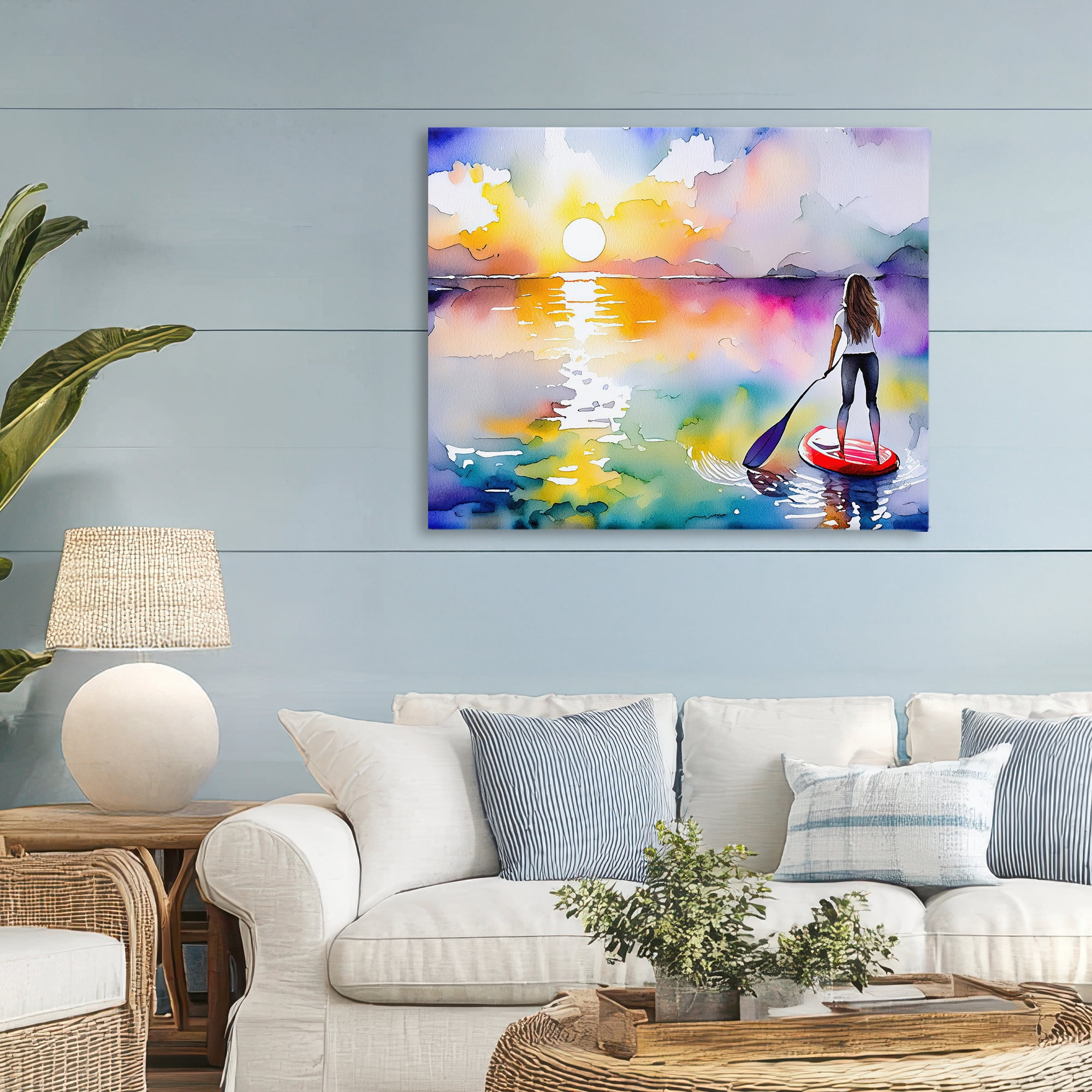 Stupell Industries Sunset Paddle Drift Canvas Wall Art, design by Shelly Craig