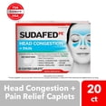 thumbnail image 2 of Sudafed PE Non-Drowsy Head Congestion + Pain Relief Caplets, 20 Count, 2 of 13