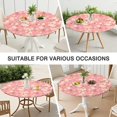 thumbnail image 7 of Pioneer Flower Floral Print Pattern Round Fitted Tablecloth with Elastic Edge,Dining Table Cover Waterproof,Outdoor Round Tablecloth for Camping,Dining,Indoor and Outdoor, 7 of 7