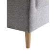 thumbnail image 7 of Dazone Modern Linen Fabric Solid Print Tufted Barrel, Gray, 7 of 7