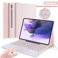 thumbnail image 1 of Keyboard Case for Samsung Galaxy Tab S7 FE S8 S9 Plus Ultra Tablet Case Wireless Bluetooth Keyboard Cover for Tab S6 Lite A8 Russian Pink A8 10.5 inch, 1 of 6