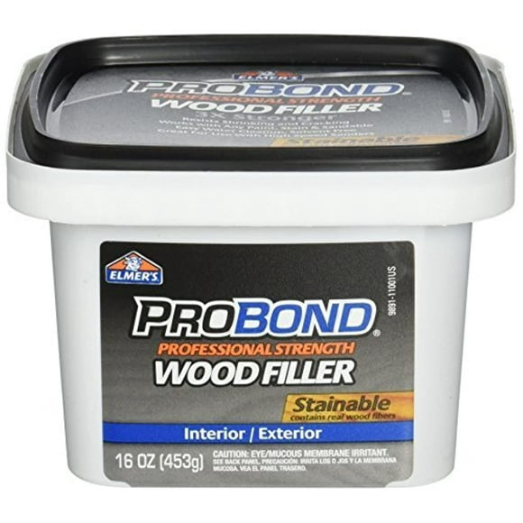 Relleno para madera Elmer's ProBond, 453 g, teñible para interiores y exteriores