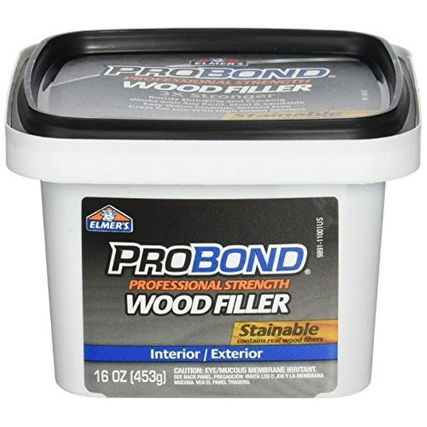 Relleno para madera Elmer's ProBond, 453 g, teñible para interiores y exteriores