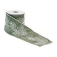 thumbnail image 2 of Melrose Pine Branch Christmas Wired Craft Ribbons - 4" x 5 Yards - Green and White, 2 of 2
