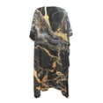 thumbnail image 2 of Xoenoiee Black Golden Marble Print Womens Swimsuit Coverups Half Sleeve Kimono Cardigan Bathing Suit Cover Up Bikini Swimwear Open Front Cover Ups Beach Outfits, 2 of 7