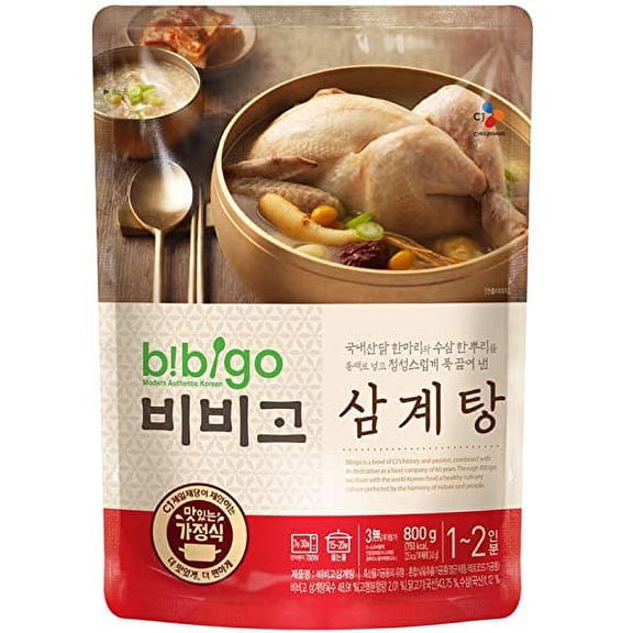 Bibigo CJ Korean Style Whole Chicken Soup with Ginseng 비비고 삼계탕 1.8lb