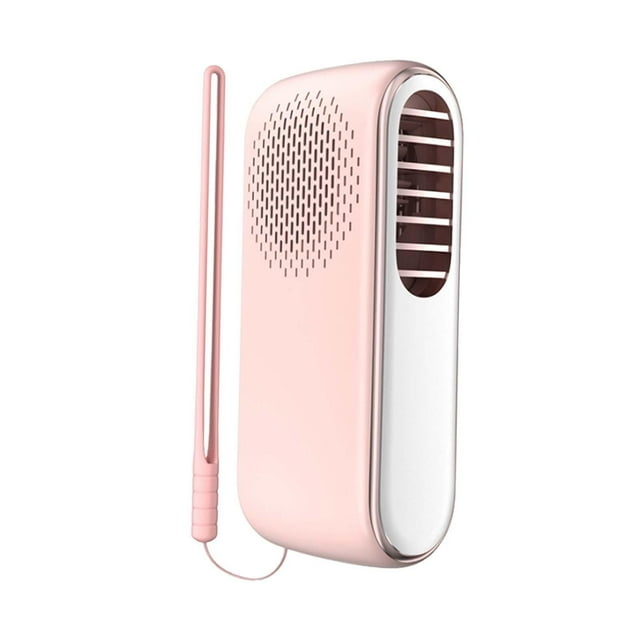 Ventilador de mano con compresa fría, 3 velocidades, recargable, ligero y mini Rosa