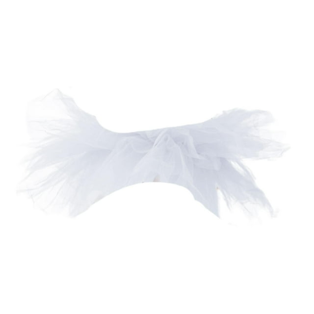 Rongfmy Crinoline Jupon 27cm Court Tutu Jupon pour Robe de Soirée Ballet Blanc