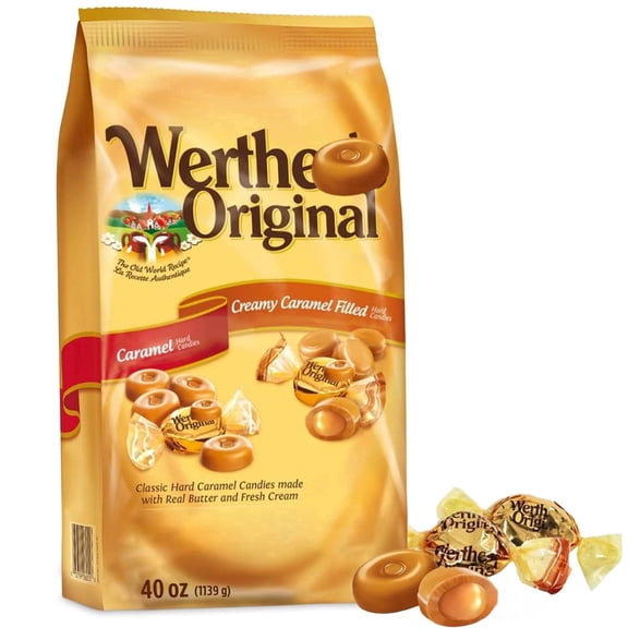 Original Caramel Creams Candy, Individually Wrapped, Cream Filled Caramels, 40 oz Bag