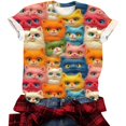 thumbnail image 4 of QIPOPIQ T-Shirts Vintage pour Femmes Mode Décontractée Col Rond Manches Courtes T-Shirt Imprimé Liquidation, 4 of 5