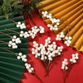 thumbnail image 6 of 30 Pcs Artificial Berry Picks Topboutique White Holly Berries Stems Christmas Berries Stems Faux Berries Fake Berry Picks for Xmas Tree Wreath Making DIY Crafts Holiday Decorations, 6 of 7
