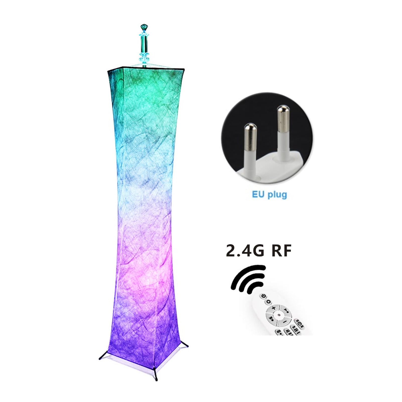 With Remote Control Slim Waist LED Floor Lamp RGB Color Changing Fabric