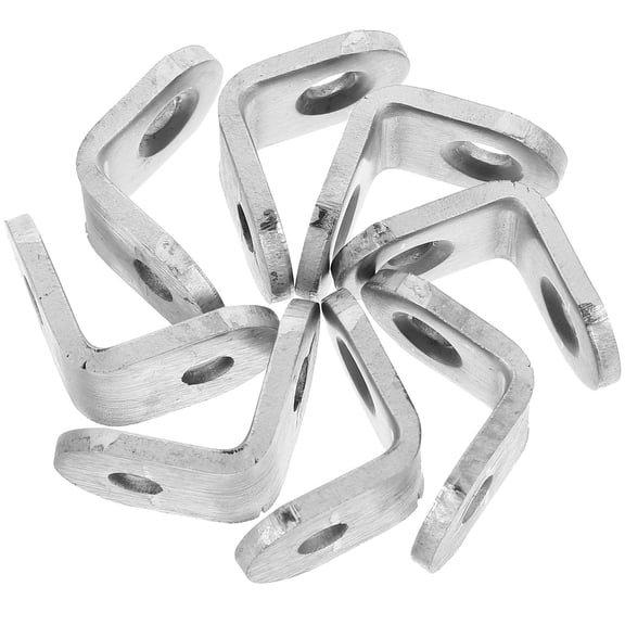 TEHAUX Stainless Steel L Brackets, Small Shelf Supports for Cabinets and Bookshelves, 10Pcs