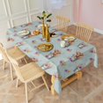 thumbnail image 3 of Lightblue Highland Cow Flower Bucket Pattern Rectangle Tablecloth 60"x120",Waterproof Polyester Rectangle Table Cloth, Wipeable Spillproof Polyester Tablecloth for Dining, Camping, Indoor and Outdoor, 3 of 6
