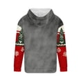 thumbnail image 3 of Sudadera con capucha para hombre, informal, con cordón, estampado navideño, deportiva, blusa de poliéster, 3 of 4