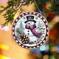 thumbnail image 1 of Letrero Colgante de Madera con Muñeco de Nieve y Árbol de Navidad | Decoración Festiva para Pared | Diseño Clásico de Madera | 1 Unidad, 1 of 6