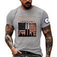 thumbnail image 2 of Patriot Day 9/11 Never Forget Men's T-Shirt - Vintage Text Graphic Crew Neck Pullover with Patriotic Theme for Remembrance Events Light Gray 2XL, 2 of 4