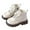 White, variant on Girl Ankle Boots Lace Up Boots Platform Riding Boots Side Zipper Lug Sole Combat Boots Girls (Toddler/Little Kid/Big Kid),6.5