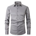 thumbnail image 3 of TANSILING Men's French Cuff Dress Shirt with Free Cufflinks, Formal Long Sleeve Tuxedo Shirt, 3 of 7