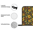 thumbnail image 4 of Honeii Fall Daisy Leaf Nuts Pattern Oven Mitts and Pot Holders, Silicone Oven Gloves,500 F Heat Resistant Oven Mitts Sets, 4PCS, 4 of 6