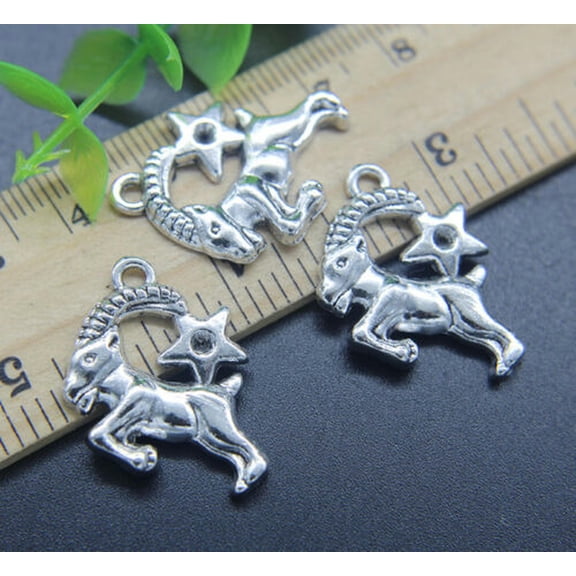 U8MO 6/20/50X Retro Capricorn Constellation Alloy Charms Pendant Jewelry DIY 25*21mm-20pcs