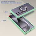 thumbnail image 3 of Dteck Case for Samsung Galaxy S24 Ultra,Shockproof Rubber Ring Holder Kickstand Hybrid PC Back Cover,Green, 3 of 6