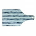 thumbnail image 1 of Harbour Stripe Cutting Board, Watercolor Style Paintbrush Stripes Sea Marine Life Lines Image, Decorative Tempered Glass Cutting and Serving Board, Wine Bottle Shape, Night Blue White, by Ambesonne, 1 of 1