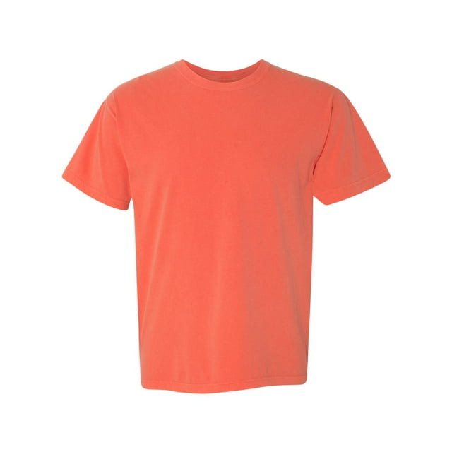 T-Shirt Épais Teint en Pièce, m, Saumon Vif