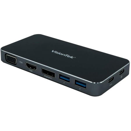 UPC: 0784090038654 | VisionTek VT200 USB C Portable Dock Dual Display  USB 3.0  HDMI DisplayPort  VGA  Power Delivery Passthrough USB-C Laptop  Mac  PC Compatible  USB-C 0 901226
