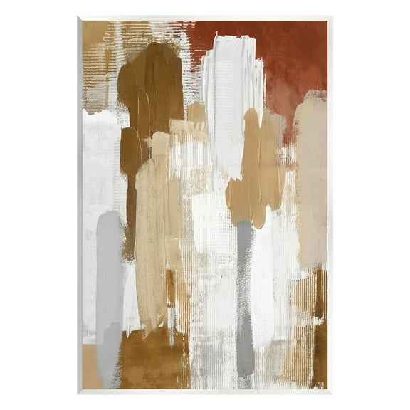 Stupell Industries Natural Hues Brush Strokes Abstract Painting Unframed Art Print Wall Art, 10 x 15