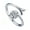 Capricorn-Silver, variant on Women's Stainless Steel Round Cubic Zirconia Simple 12 Constellations Adjustable Wrap Open Ring Silver Pisces